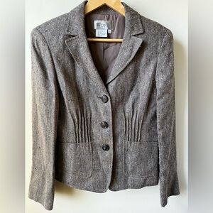WORTH Jacket Blazer‎ Silk Blend Tweed Office Career Feminine Old Money Classic 8